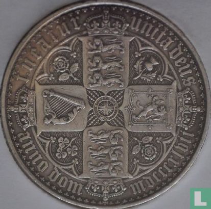 Verenigd Koninkrijk 1 crown 1847 (type 2) - Afbeelding 2