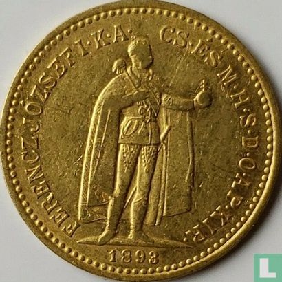 Hungary 10 korona 1893 - Image 1
