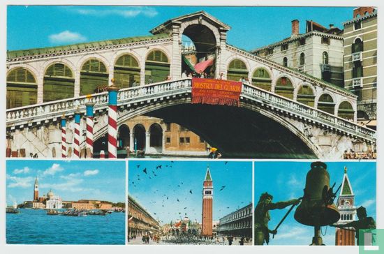Venezia Veneto Italia 1970 Cartoline - Venice Venise Venedic Multiview Postcard - Afbeelding 1