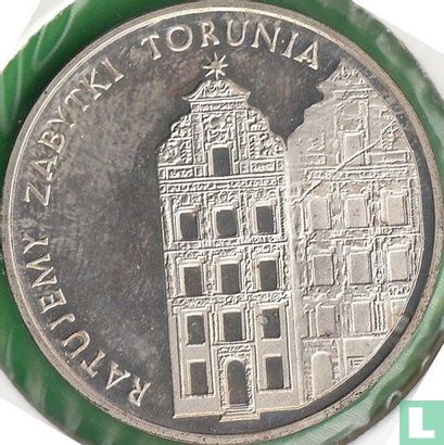 Pologne 5000 zlotych 1989 (BE) "Torun town hall" - Image 2