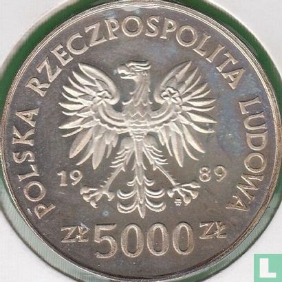 Pologne 5000 zlotych 1989 (BE) "Torun" - Image 1