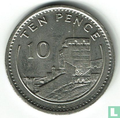Gibraltar 10 Pence 1991 (AA) - Bild 2