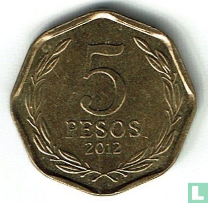 Chili 5 pesos 2012 - Image 1