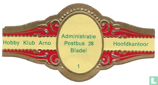 Administratie Postbus 28 Bladel  1 - Hobby Klub Arno - Hoofdkantoor - Image 1