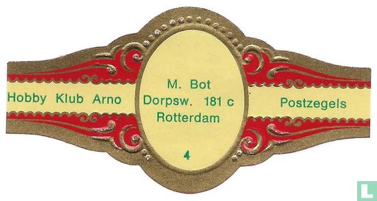 M. Bot Dorpsw. 181 c Rotterdam 4 - Hobby Klub Arno - Postzegels - Afbeelding 1
