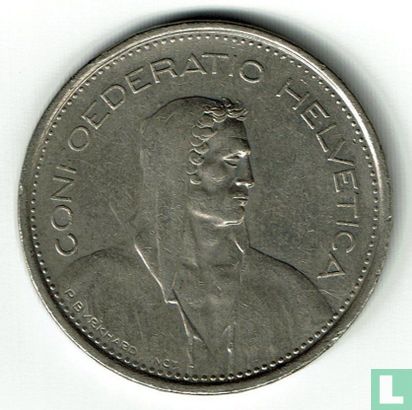 Zwitserland 5 francs 1973 - Afbeelding 2