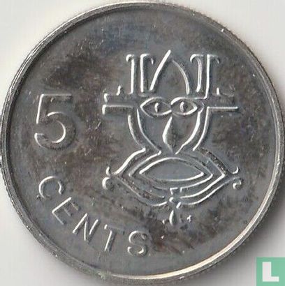 Salomonseilanden 5 cents 1981 (zonder FM) - Afbeelding 2