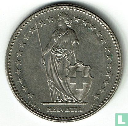 Switzerland 2 francs 1988  - Image 2