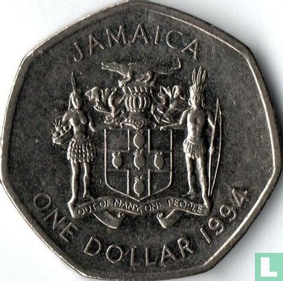Jamaïque 1 dollar 1994 (type 2) - Image 1