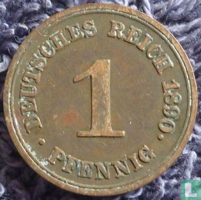 German Empire 1 pfennig 1890 (E) - Image 1