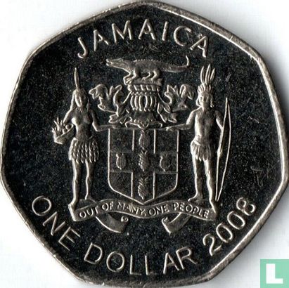 Jamaica 1 dollar 2008 (type 1) - Image 1