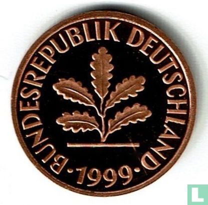 Allemagne 1 pfennig 1999 (BE - F) - Image 1