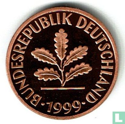 Germany 1 pfennig 1999 (PROOF - A) - Image 1