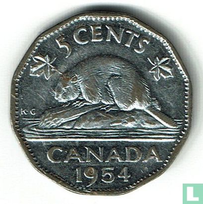 Canada 5 cents 1954 - Image 1