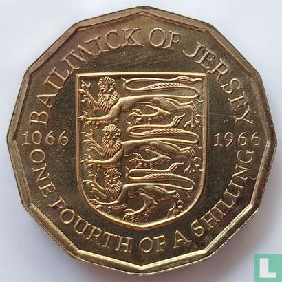 Jersey ¼ shilling 1966 (PROOF) "900th anniversary Battle of Hastings" - Afbeelding 1