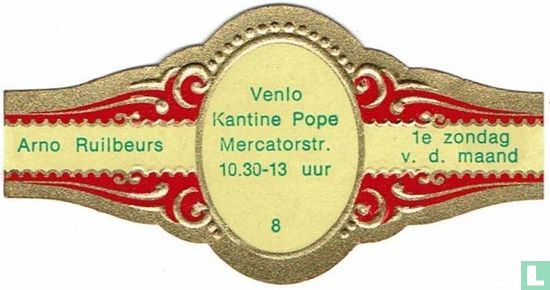 Venlo Kantine Pope Mercatorstr. 10.30-13 uur - Arno Ruilbeurs - 1e Zondag v.d. maand - Image 1
