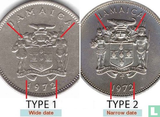 Jamaïque 5 cents 1972 (type 1) - Image 3