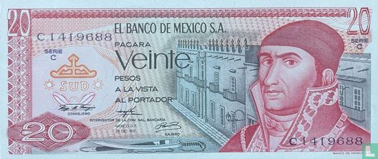 Mexiko - 20 Pesos - 1972 - Bild 1