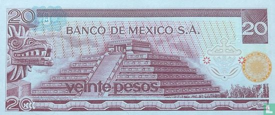 Mexiko - 20 Pesos - 1972 - Bild 2