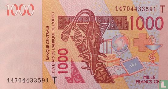 West African States 1000 Francs - Image 1