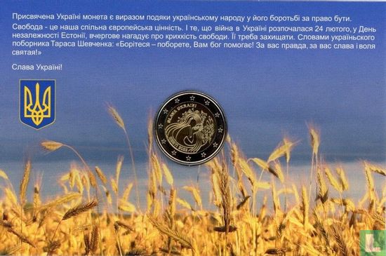 Estland 2 Euro 2022 (Folder) "Ukraine and Freedom" - Bild 2