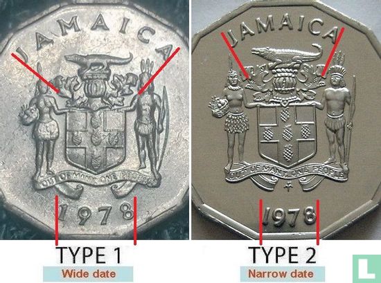 Jamaïque 1 cent 1977 (type 1) "FAO" - Image 3