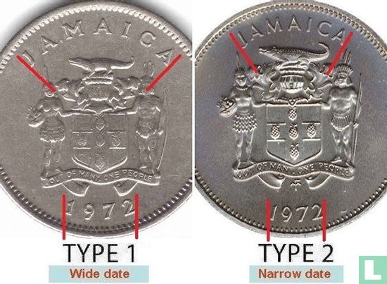 Jamaica 5 cents 1972 (type 2) - Image 3