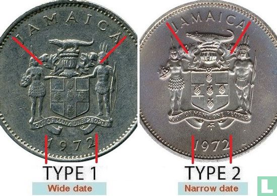 Jamaica 10 cents 1972 (type 1) - Afbeelding 3