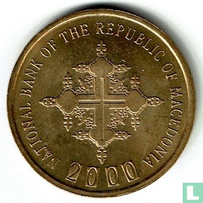 Macedonië 1 denar 2000 "2000 Years of Christianity" - Afbeelding 1