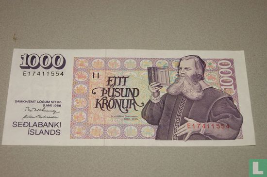 IJsland 1000 Kronur  - Afbeelding 1