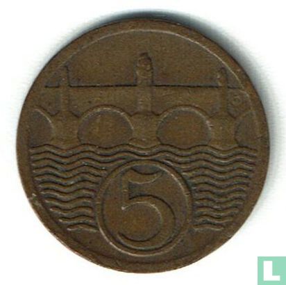 Tchécoslovaquie 5 haleru 1929 - Image 2