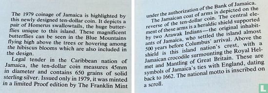 Jamaika 10 Dollar 1979 (PP) "Jamaican swallowtail" - Bild 3