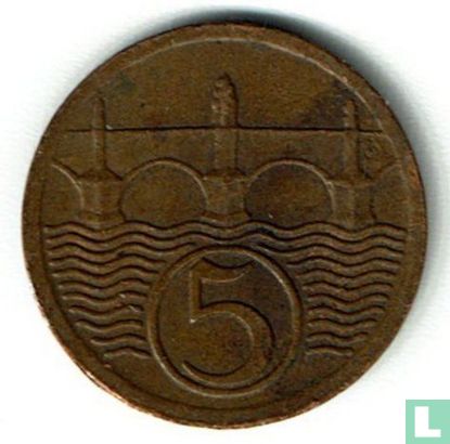 Tchécoslovaquie 5 haleru 1928 - Image 2