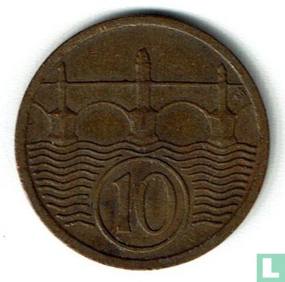Czechoslovakia 10 haleru 1924 - Image 2