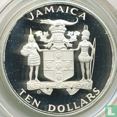 Jamaica 10 dollars 1984 (PROOF) "Summer Olympics in Los Angeles" - Image 2