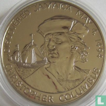 Jamaica 10 dollars 1975 "Christopher Columbus - Discovery of Jamaica" - Afbeelding 2