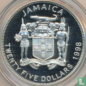 Jamaica 25 dollars 1998 (PROOF) "Football World Cup in France" - Image 1