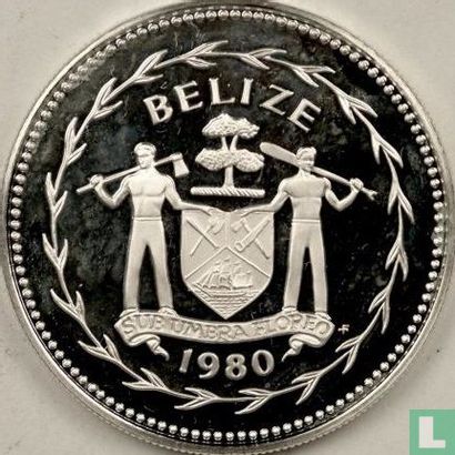 Belize 5 Dollar 1980 (PP - Silber) "Keel-billed toucan" - Bild 1