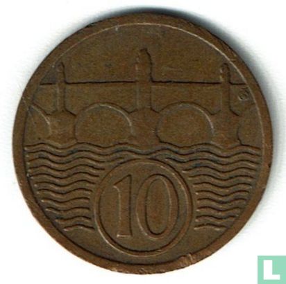 Tchécoslovaquie 10 haleru 1928 - Image 2