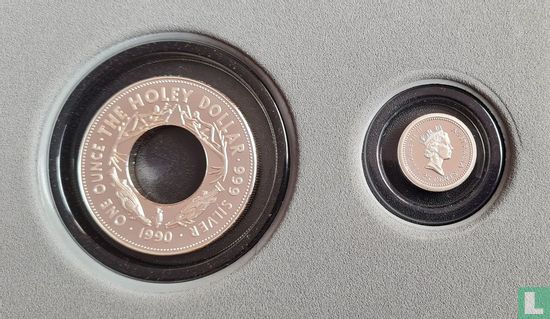 Australia combination set 1990 (PROOF) "The holey dollar and the dump" - Image 1
