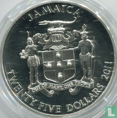 Jamaica 25 dollars 2011 (PROOF) "60th anniversary Accession of Queen Elizabeth II" - Afbeelding 1