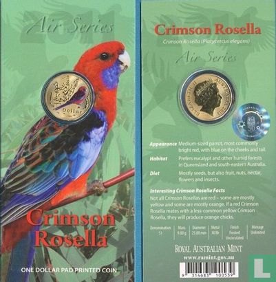 Australia 1 dollar 2011 "Crimson rosella" - Image 3