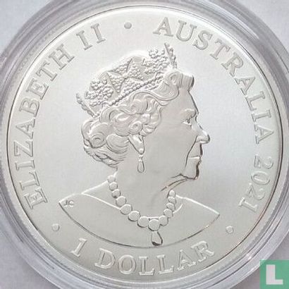 Australië 1 dollar 2021 "Cheetah" - Afbeelding 1