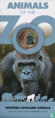Australie 1 dollar 2012 (folder) "Western lowland gorilla" - Image 1