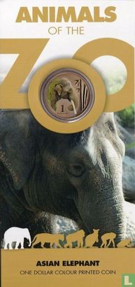 Australien 1 Dollar 2012 (Folder) "Asian elephant" - Bild 1