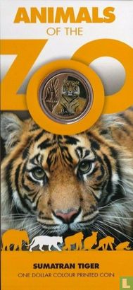 Australie 1 dollar 2012 (folder) "Sumatran tiger" - Image 1