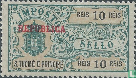 Imposto do sello met opdruk 35 Reis
