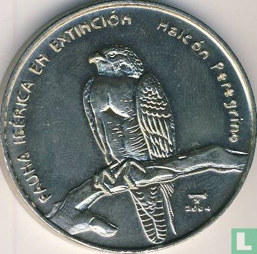 Cuba 1 peso 2004 "Iberian fauna in extinction - Peregrine falcon" - Image 1