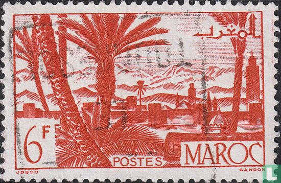Marrakesh and date palms