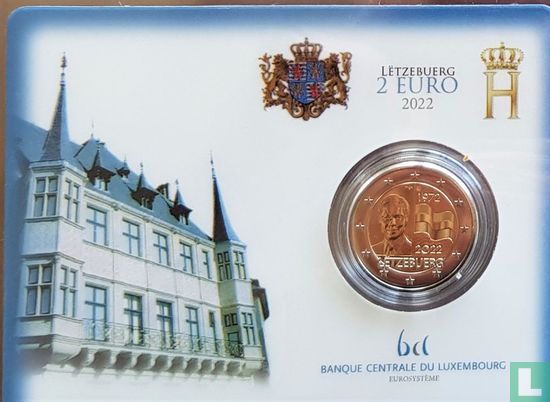 Luxemburg 2 euro 2022 (coincard) "50th anniversary Legal protection of the Luxembourg flag" - Afbeelding 1